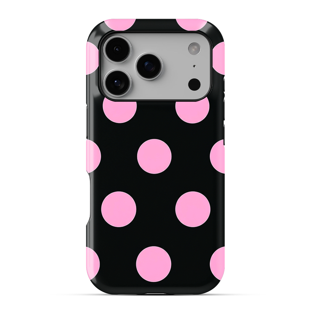 Polka Dot | Black & Pink Phone Case