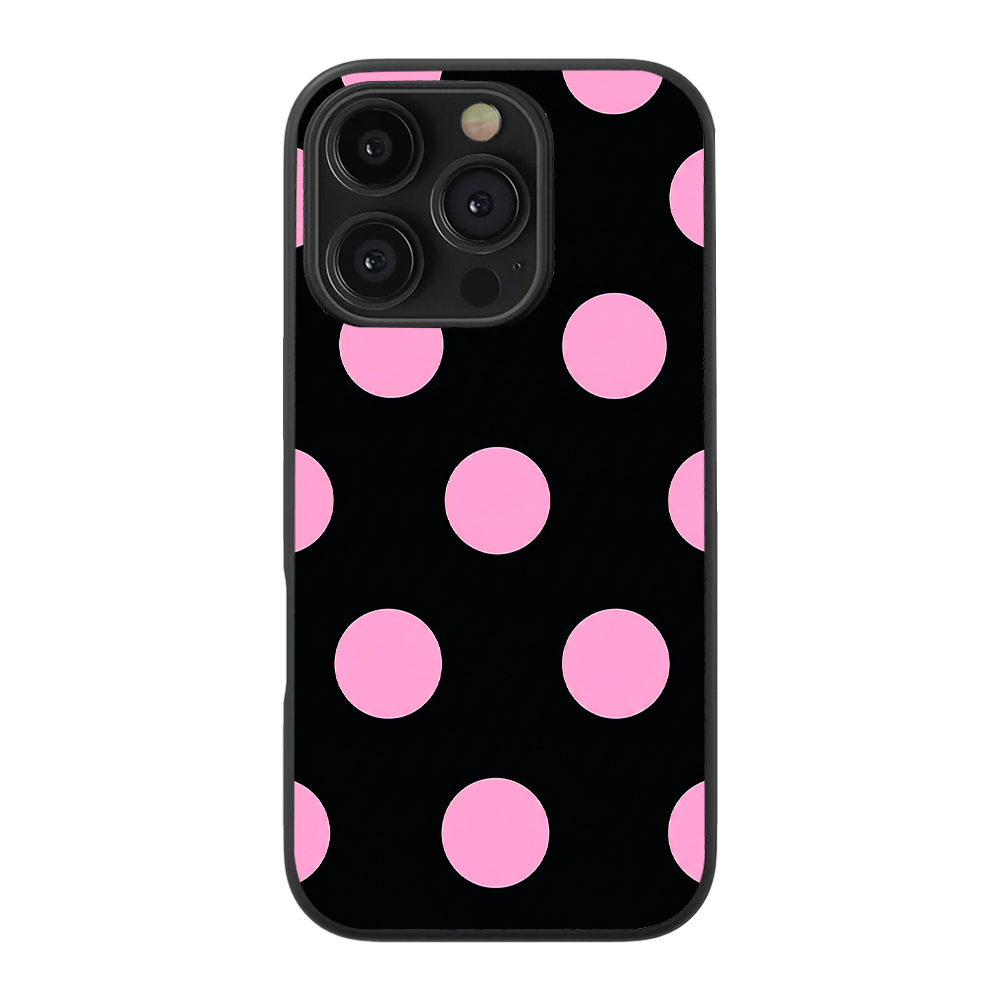 Polka Dot | Black & Pink Phone Case