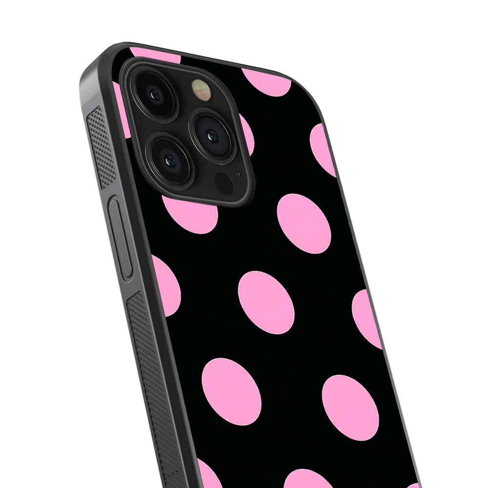 Polka Dot | Black & Pink Phone Case