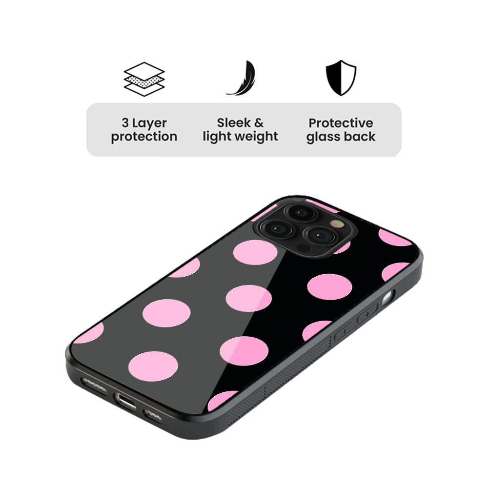 Polka Dot | Black & Pink Phone Case