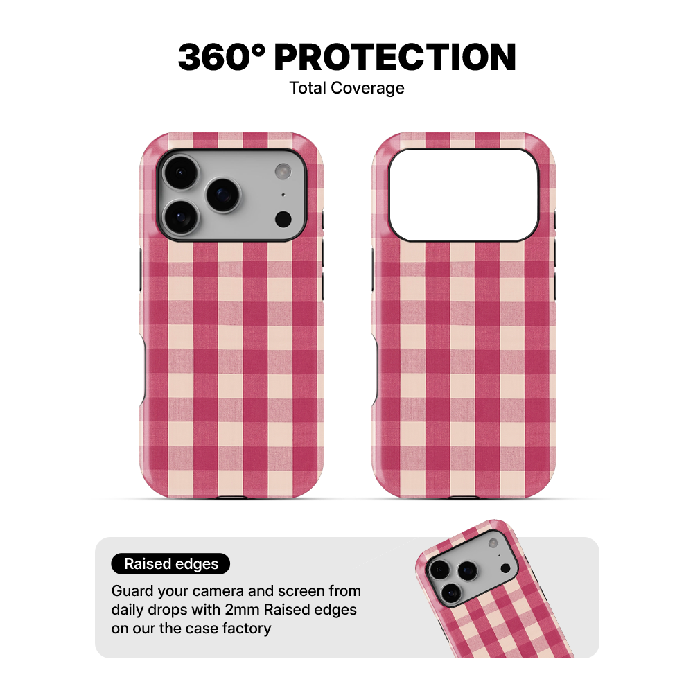 Checkered | Pink I Phone Case