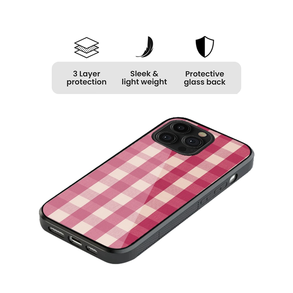 Checkered | Pink I Phone Case
