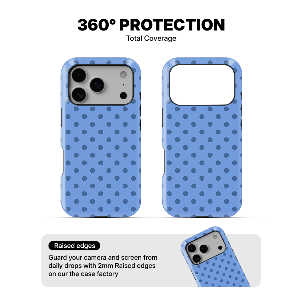Polka Dot | Blue & Navy Blue Phone Case