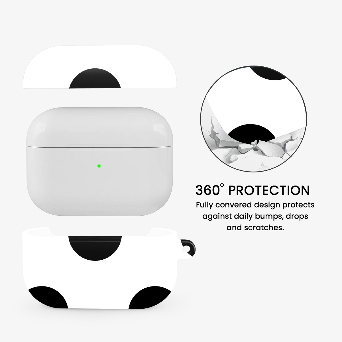 Polka Dot | White & Black III Airpods Case