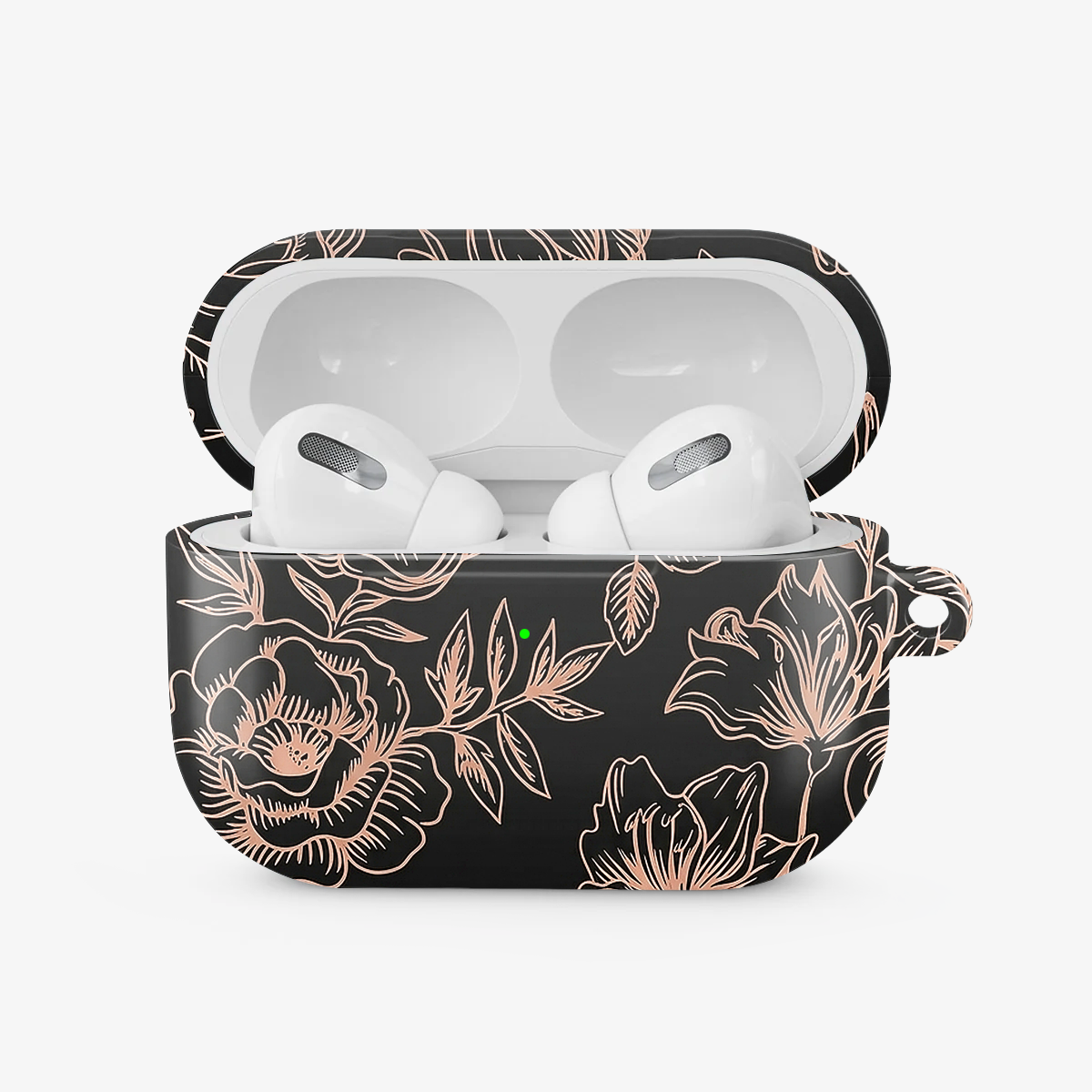 Floral Rose Gold Chrome Airpods Case