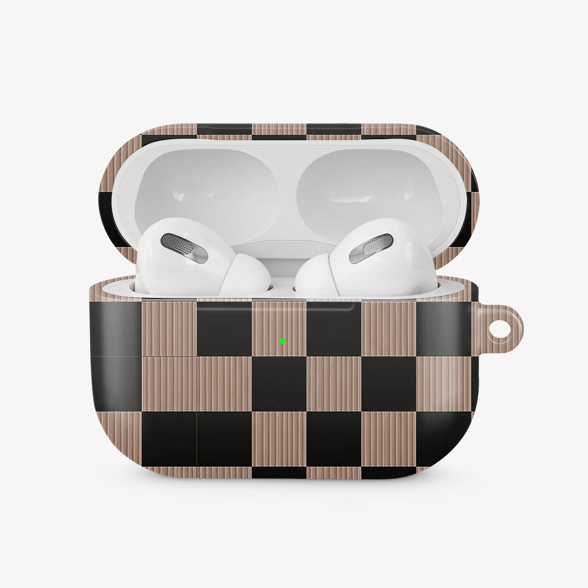 Mocha Vibe Gingham Airpods Case