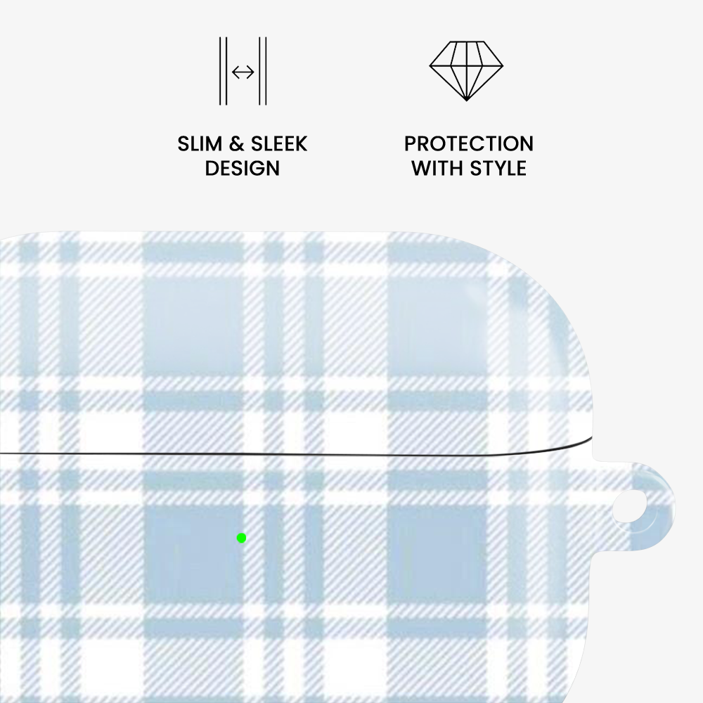 Gingham | Blue & White - II Airpods Case