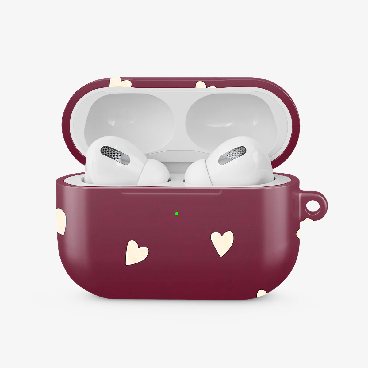 Heartfall | Burgundy Airpods Case