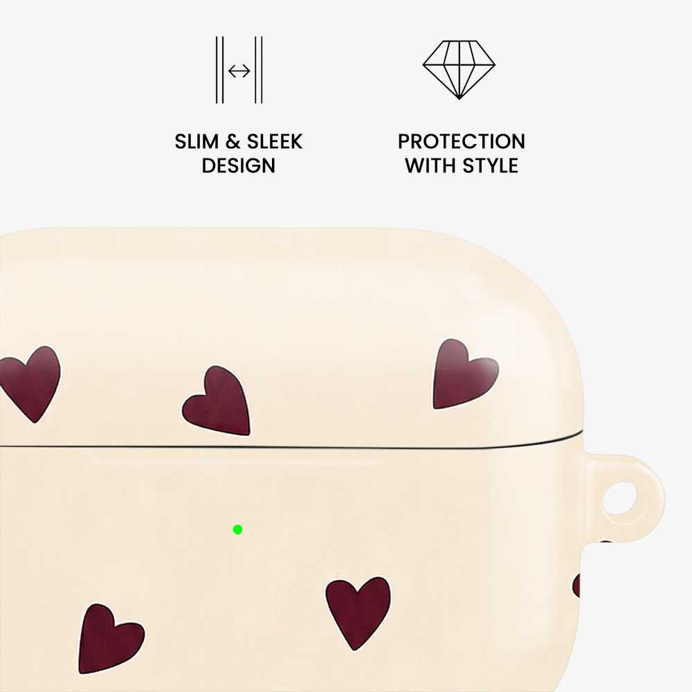 Heartfall | Beige Airpods Case