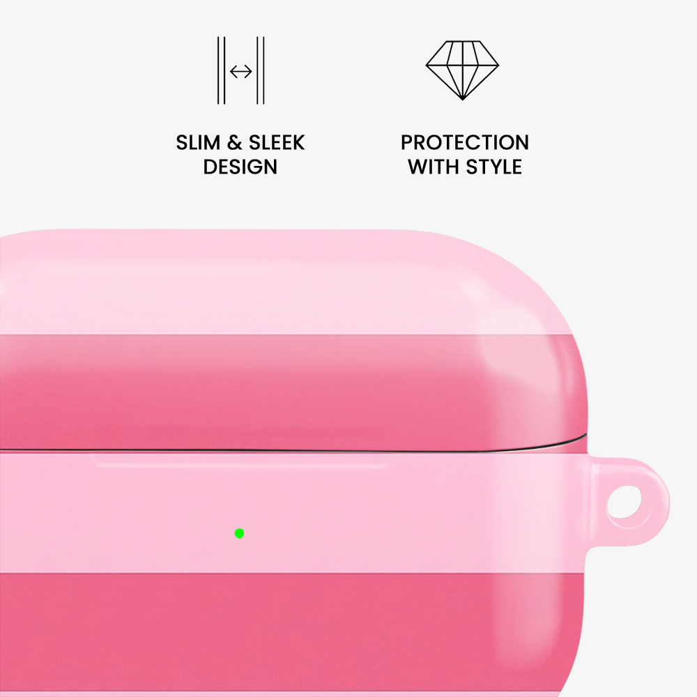 Striped | Pink & Baby Pink Airpods Case