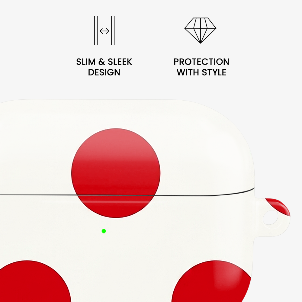 Polka Dot | Red & White Airpods Case