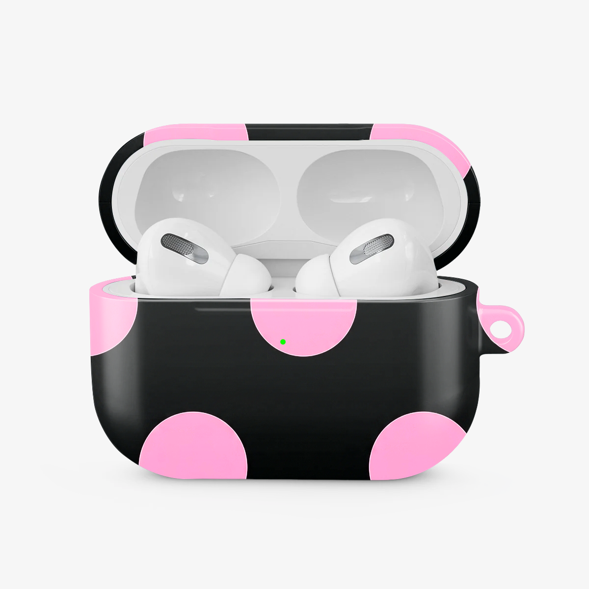 Polka Dot | Black & Pink Airpods Case