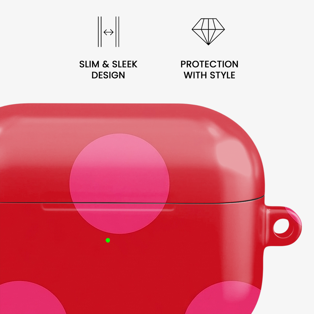Polka Dot | Red & Pink - II Airpods Case