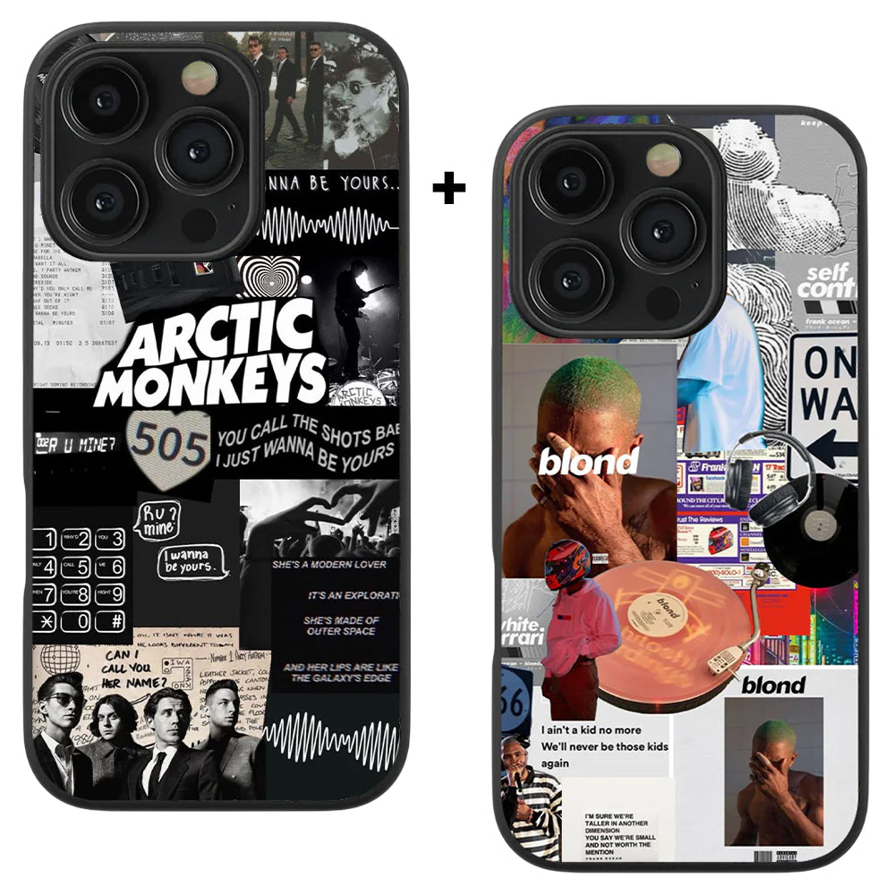 Arctic Monkeys 505 & Frank Ocean Blond Spotify Glass Phone Case Combo