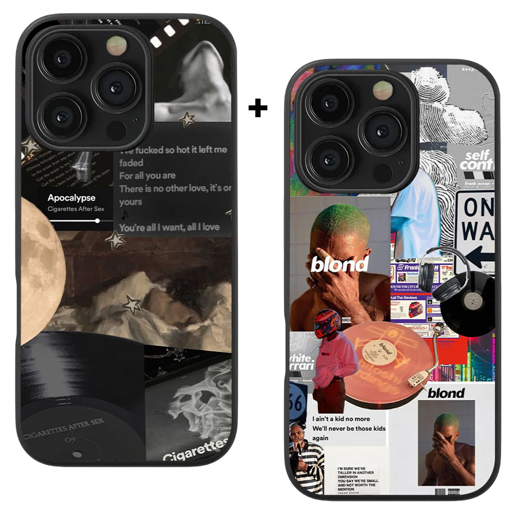 CAS Aesthetic & Frank Ocean Blond Spotify Glass Phone Case Combo