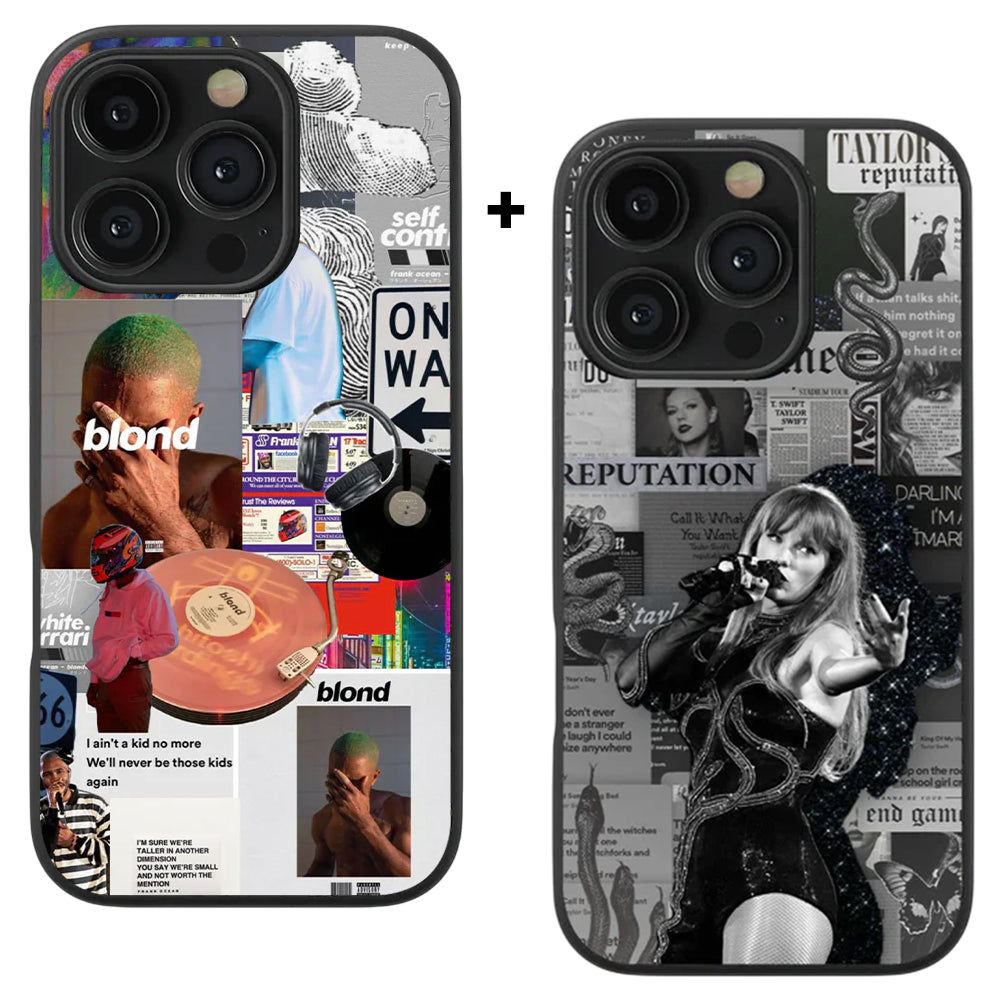 Frank Ocean Blond & Taylor Swift Collection Spotify Glass Phone Case Combo