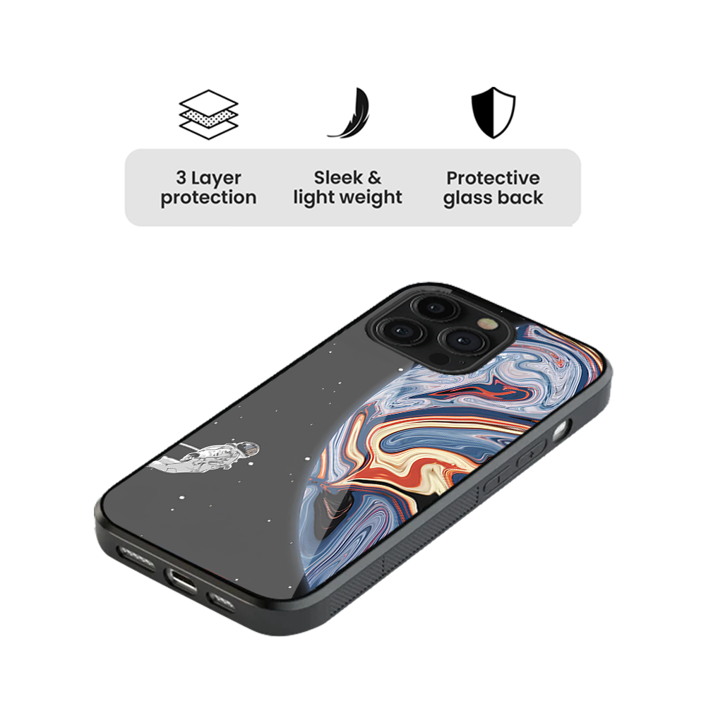 Liquid Planet Space Glass Phone Case