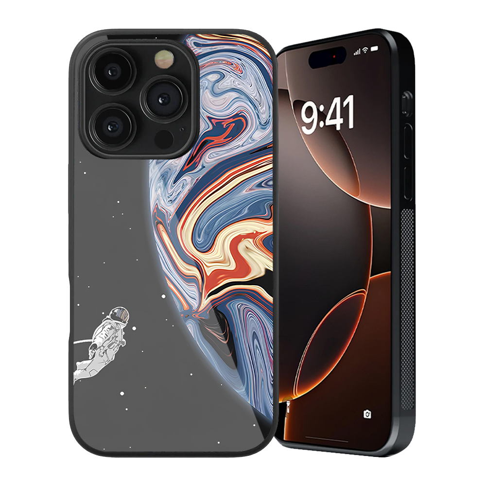 Liquid Planet Space Glass Phone Case