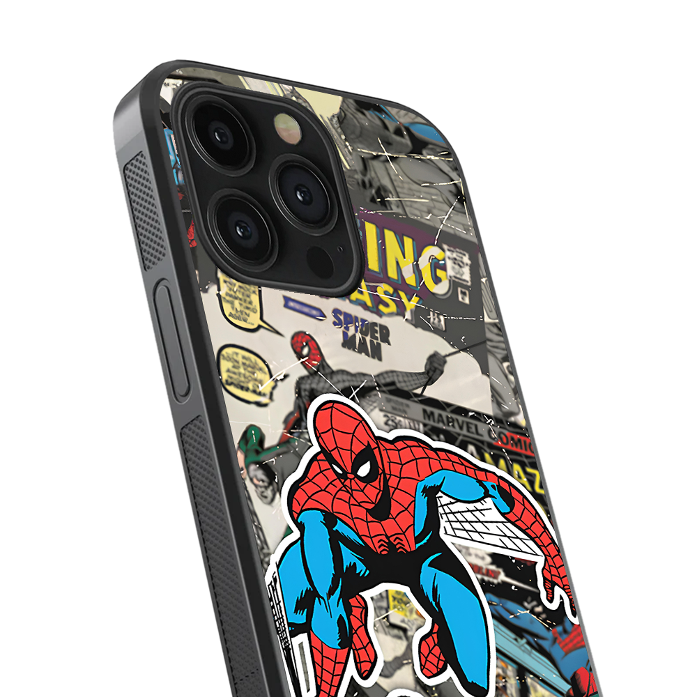 Vintage Spider-Man Glass Phone Case