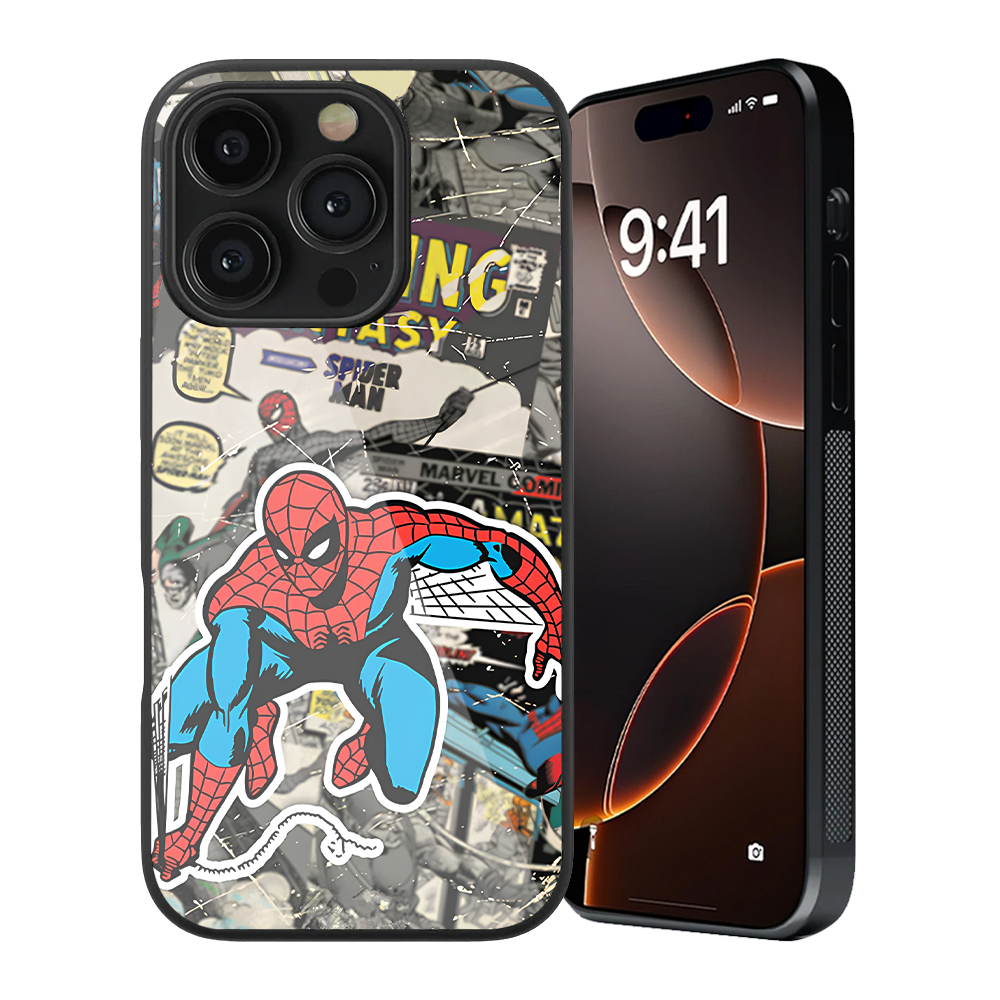 Vintage Spider-Man Glass Phone Case