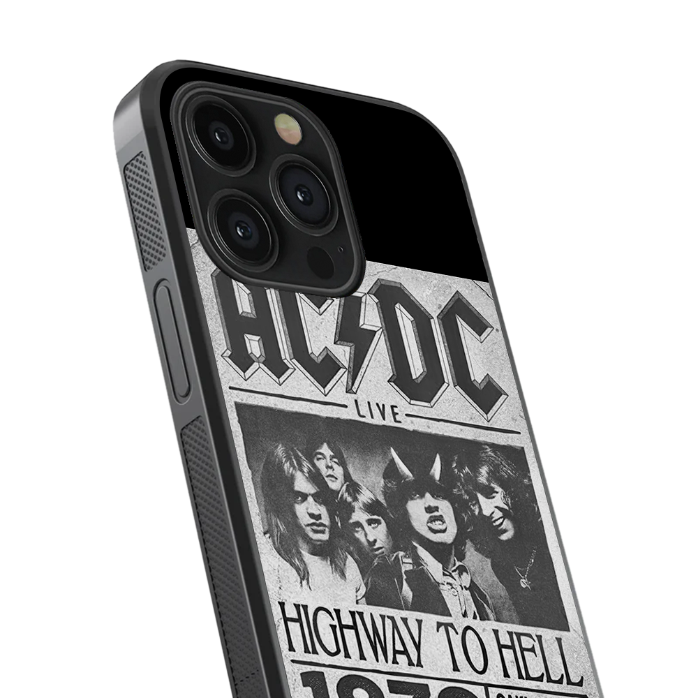 AC X DC Spotify Glass Phone Case