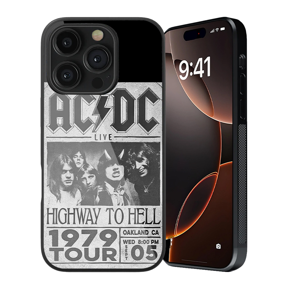 AC X DC Spotify Glass Phone Case