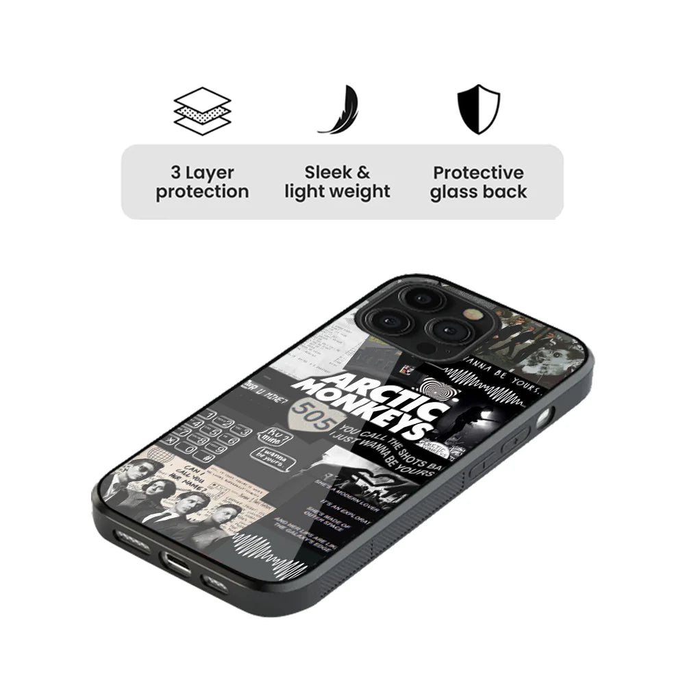 Arctic Monkeys 505 Spotify & Spider-Man Aesthetic Glass Phone Case Combo