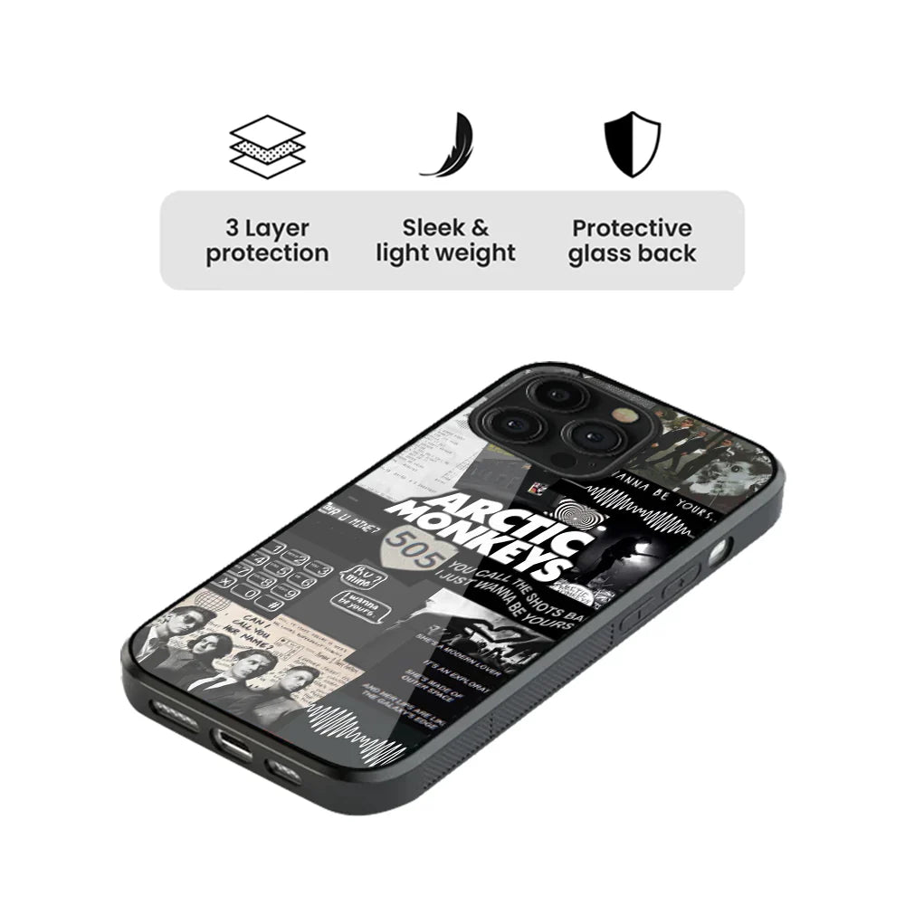 Arctic Monkeys 505 & Nirvana Spotify Glass Phone Case Combo