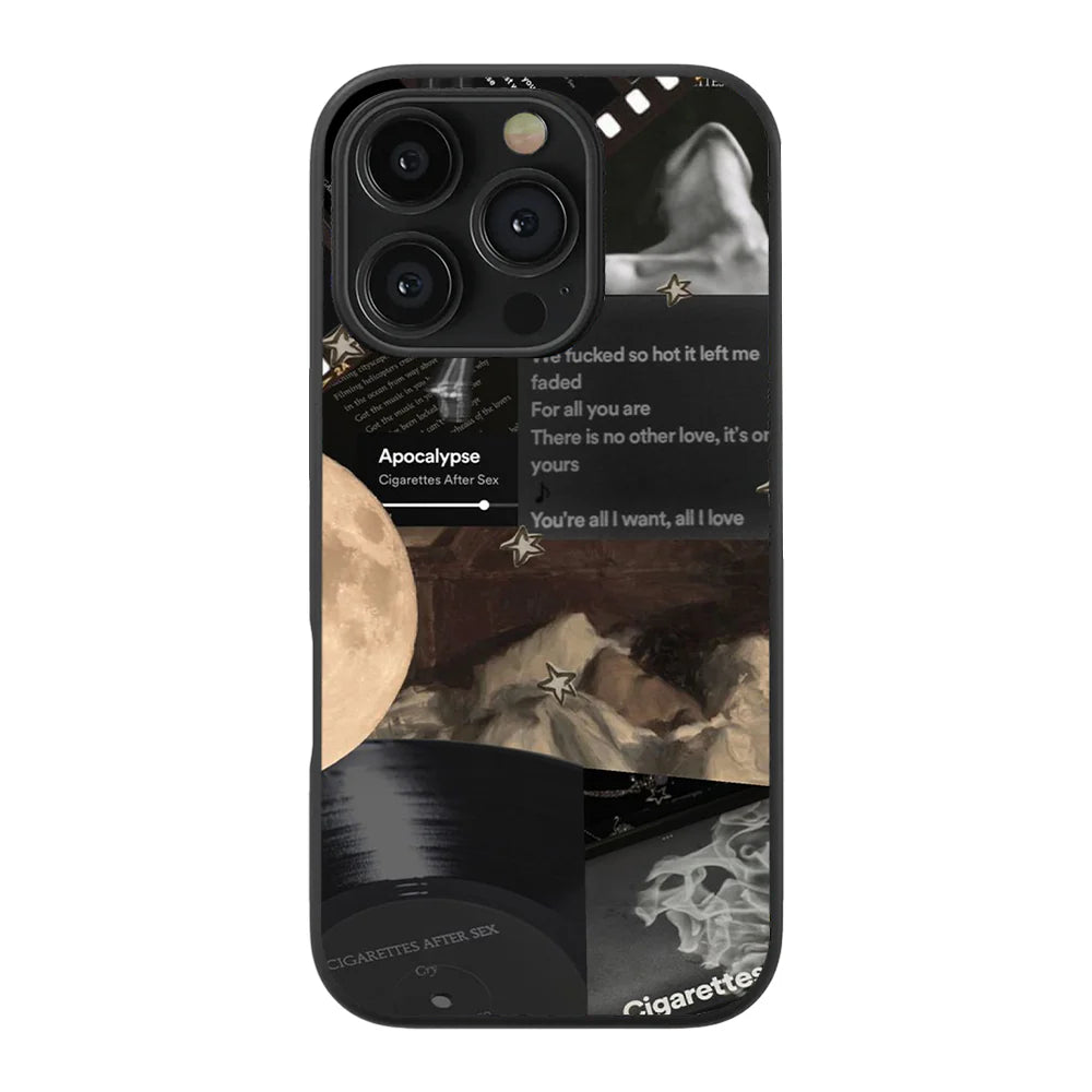 Arctic Monkeys 505 & CAS Aesthetic Spotify Glass Phone Case Combo