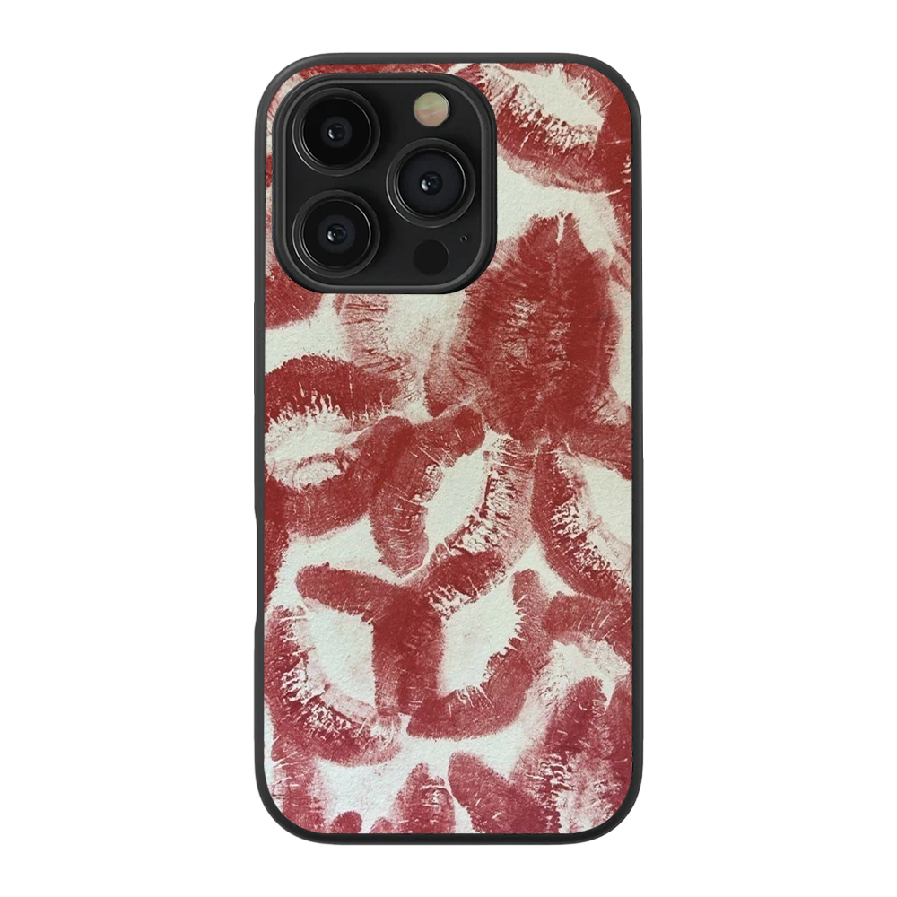 Kisses Abstract Glass Phone Case