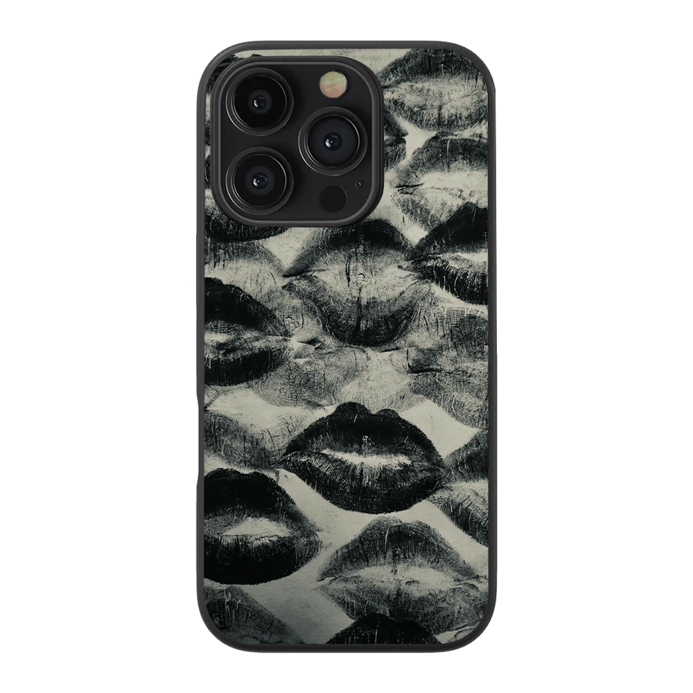 Kisses Gothic Glass Phone Case