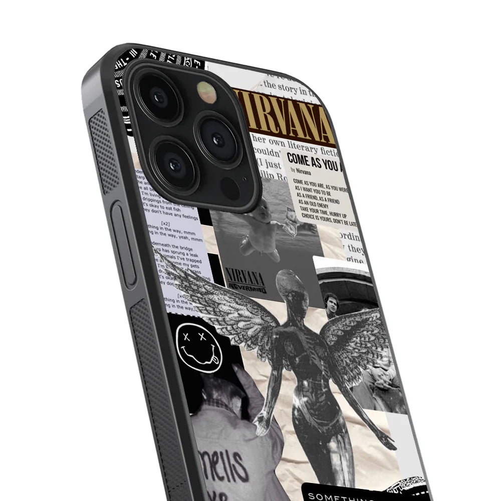 CAS Aesthetic & Nirvana Spotify Glass Phone Case Combo