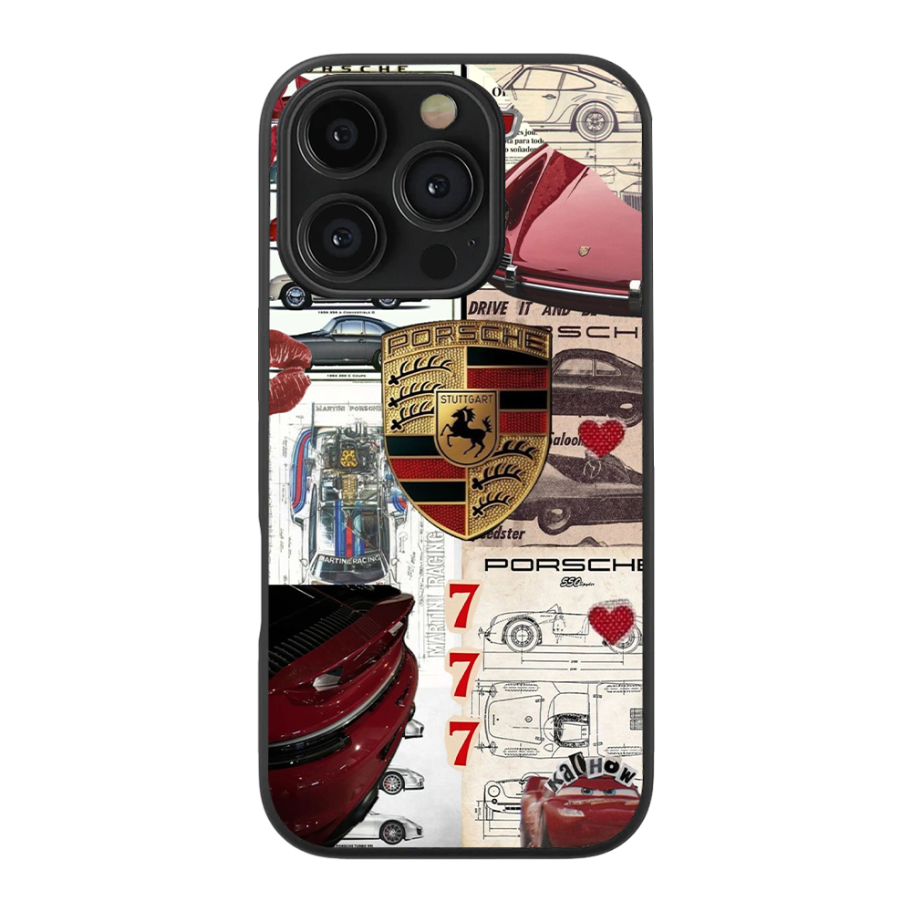 Porsche Aesthetic Glass Phone Case