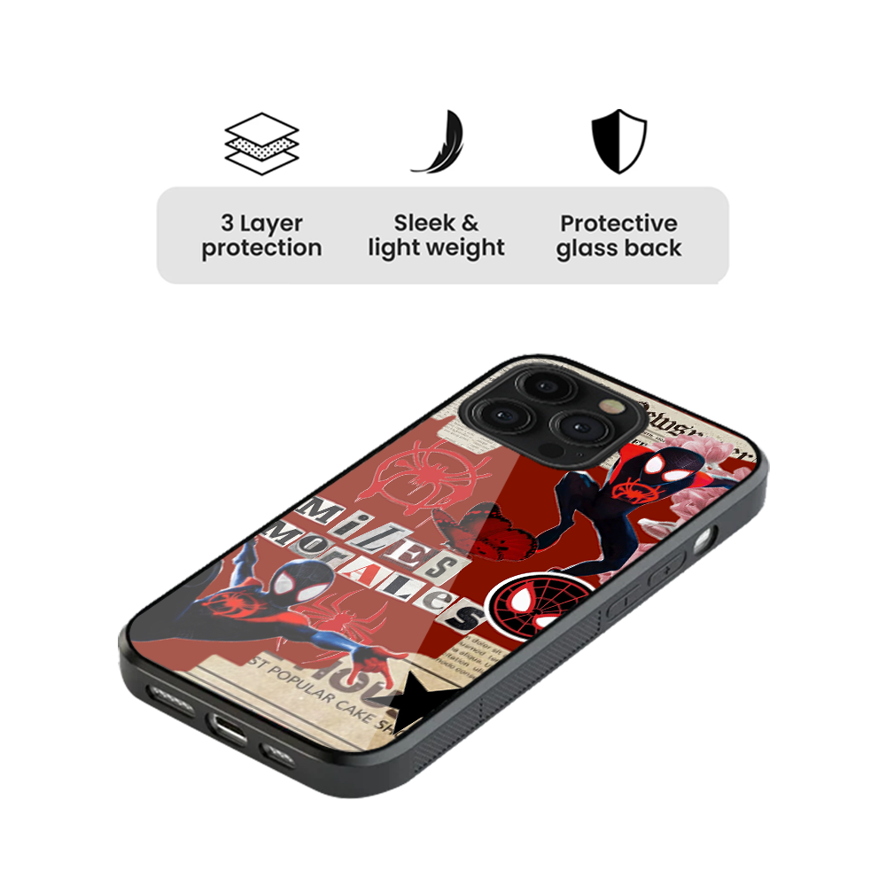 Spider-Man Miles Morales Pop Culture Glass Phone Case