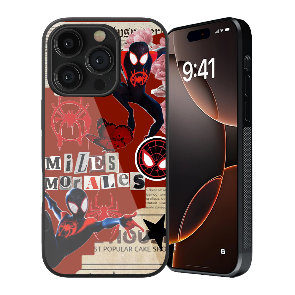 Spider-Man Miles Morales Pop Culture Glass Phone Case