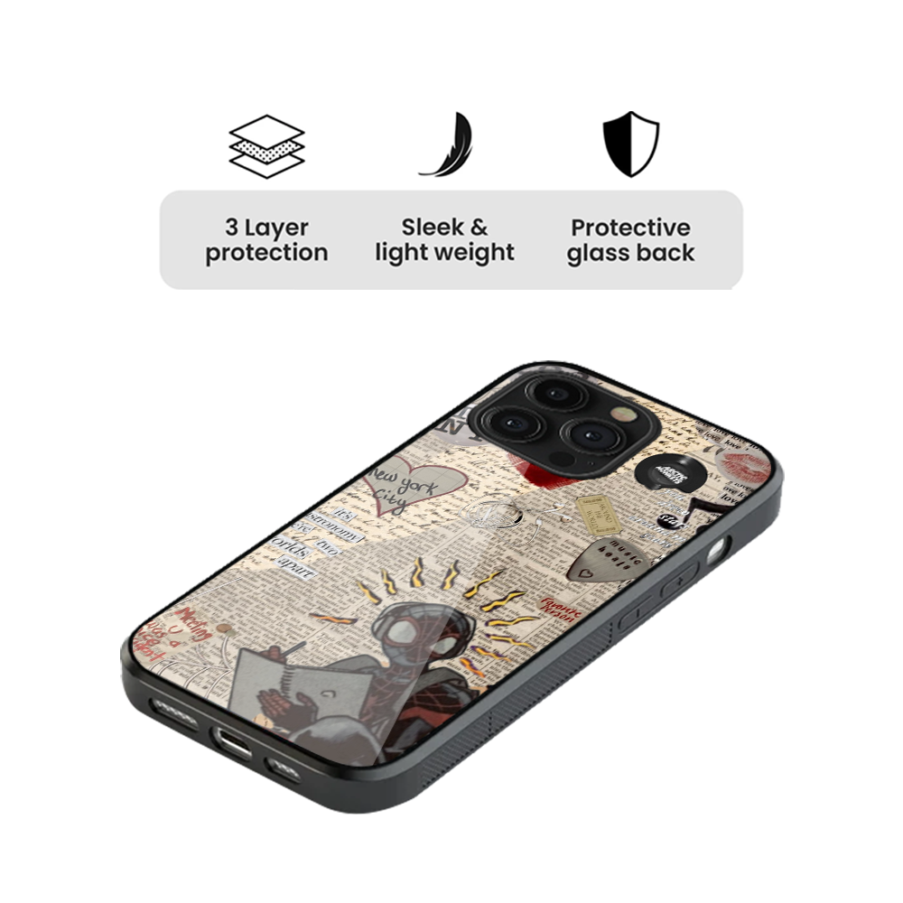 Spider-Man Vintage Glass Phone Case