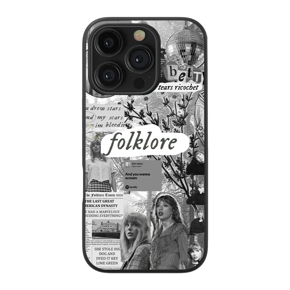 Taylor Swift Folklore Spotify Glass Phone Case