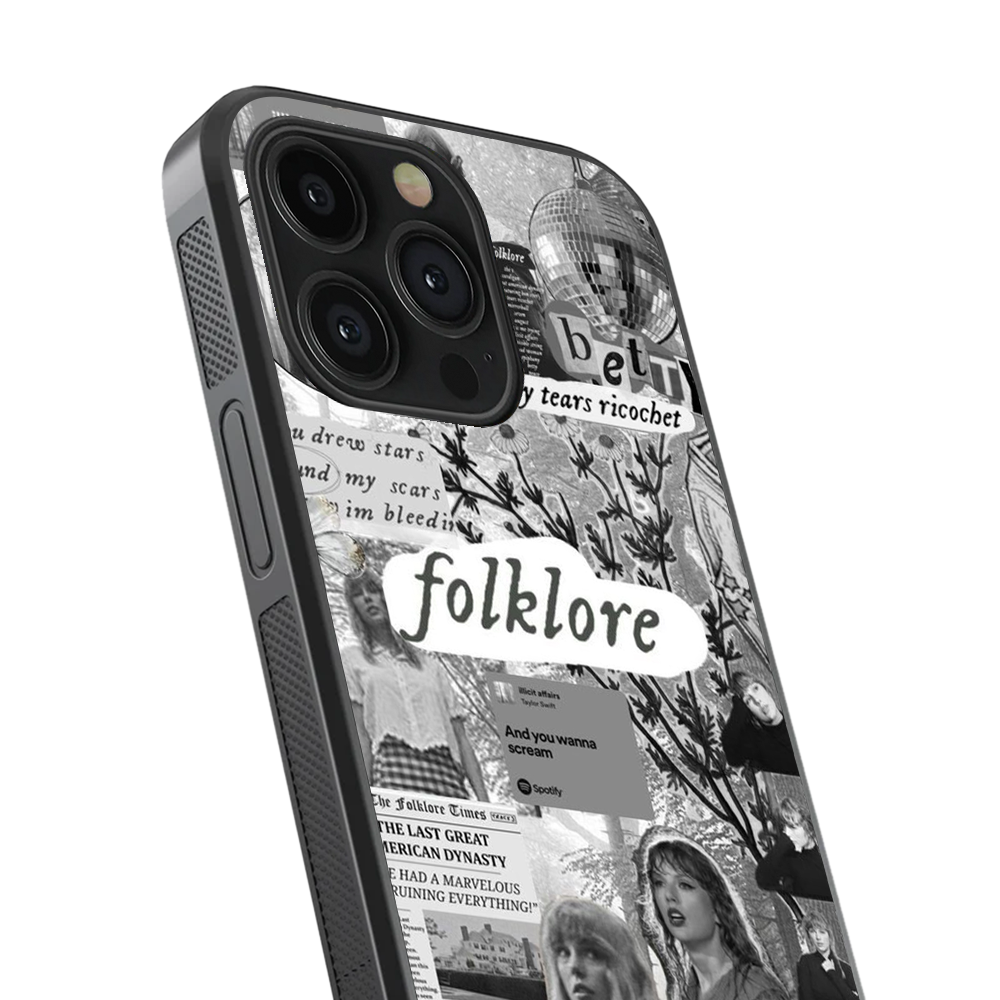 Taylor Swift Folklore Spotify Glass Phone Case