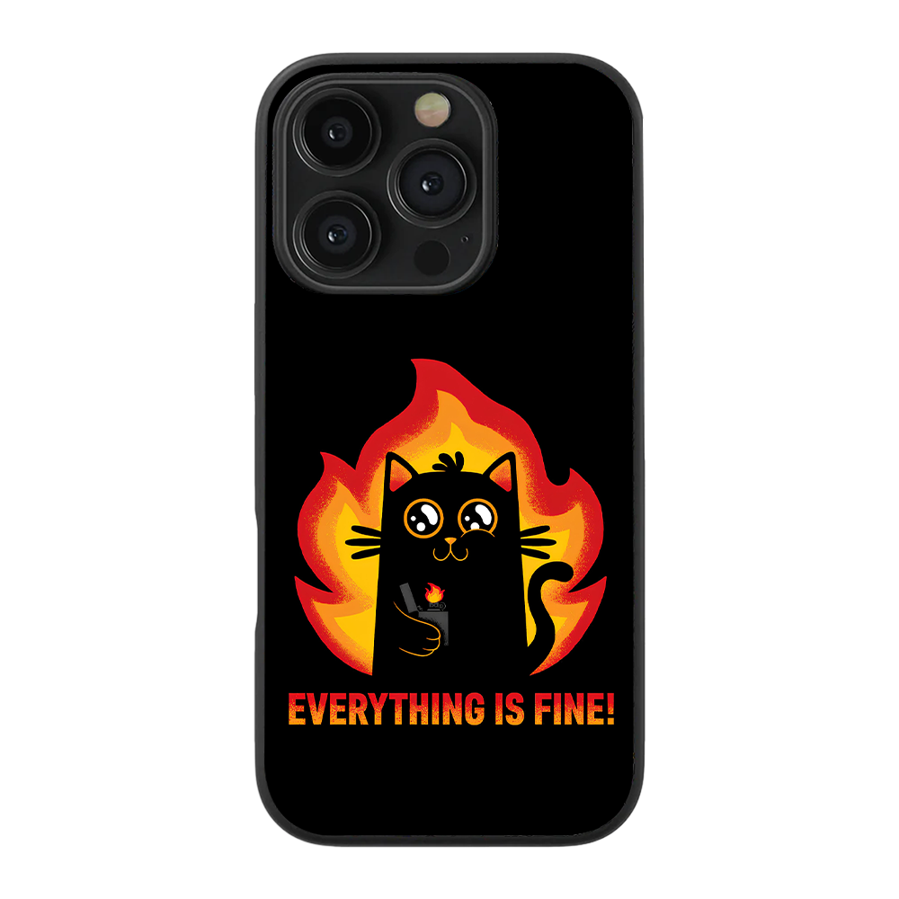 Everything is Fine Glass Phone Case