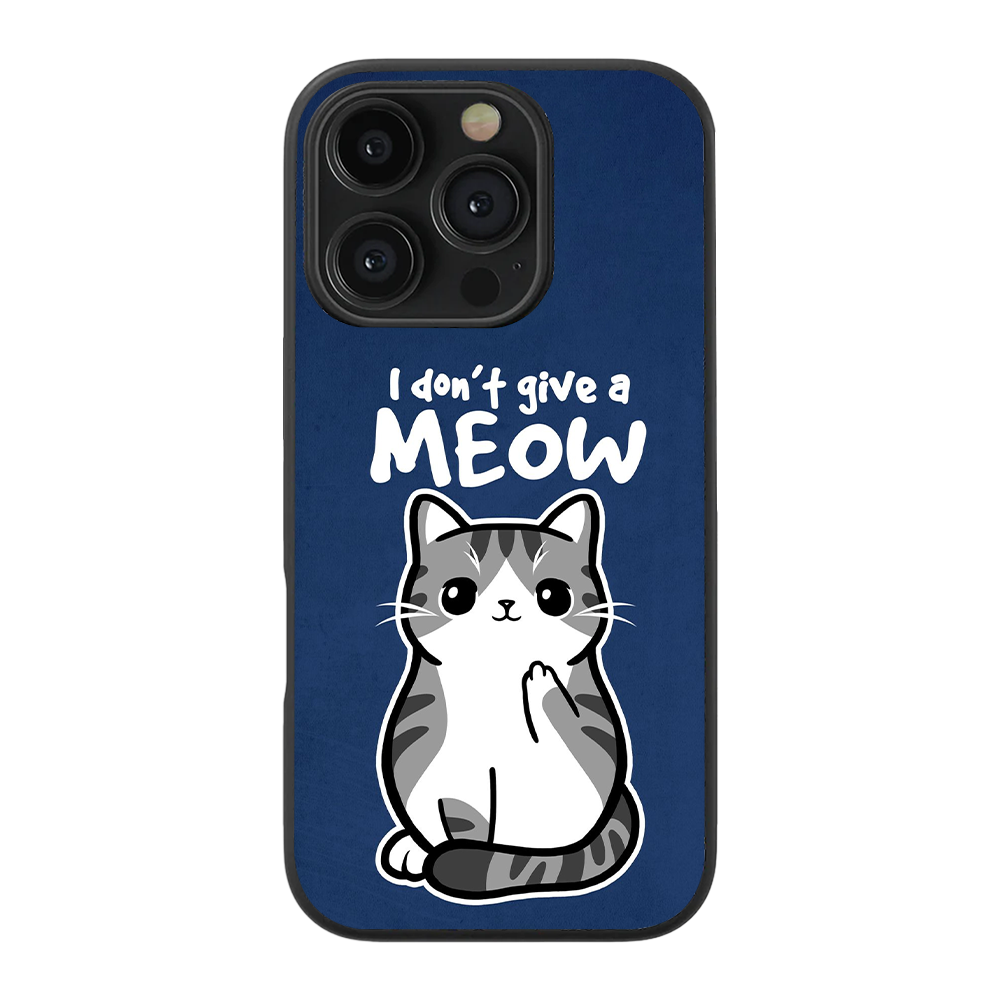 I Don't Give A Meow Glass Phone Case