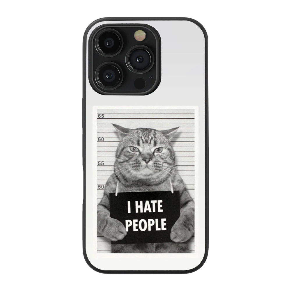 I Hate People Glass Phone Case