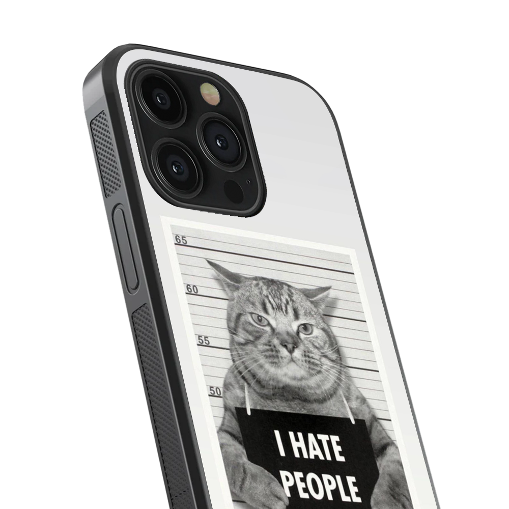 I Hate People Glass Phone Case