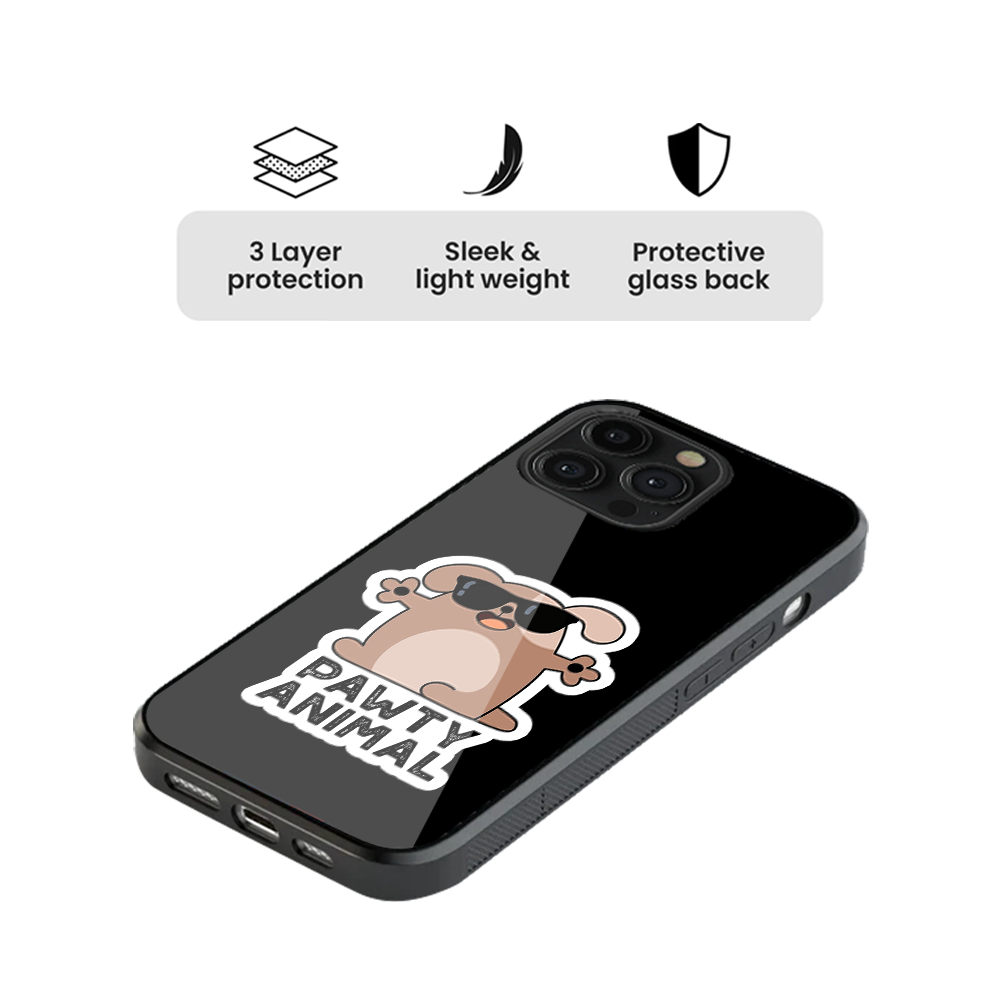 Pawty Animal Glass Phone Case