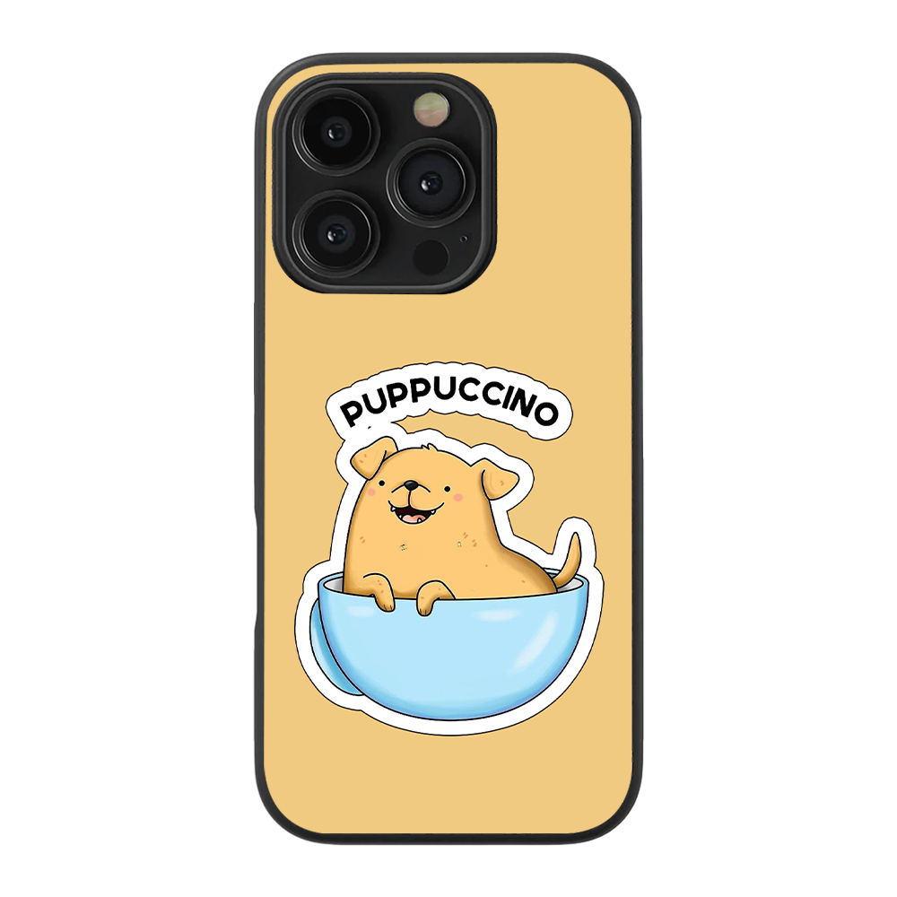 Puppuccino Glass Phone Case