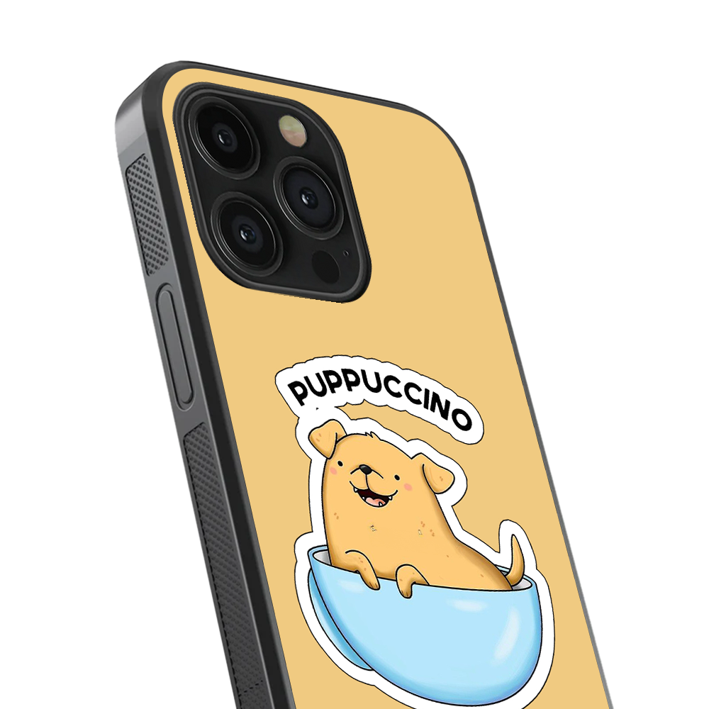 Puppuccino Glass Phone Case