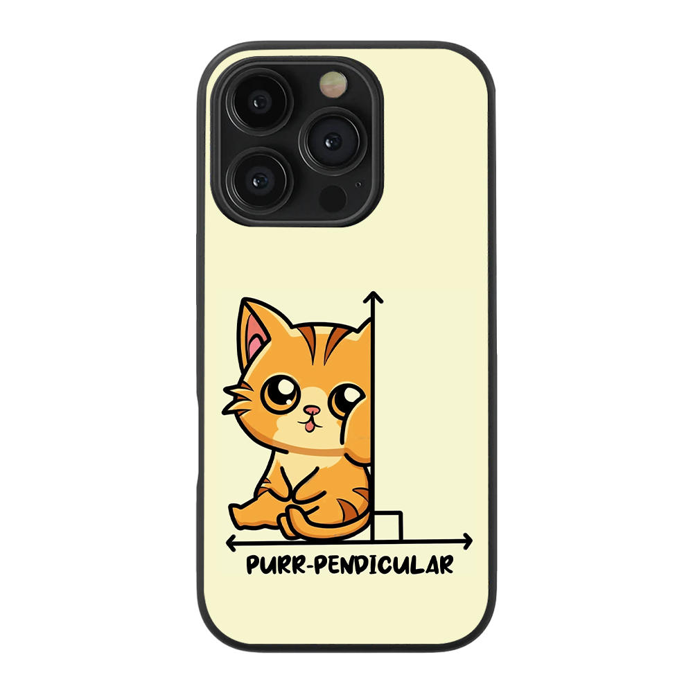 Purr Pendicular Glass Phone Case