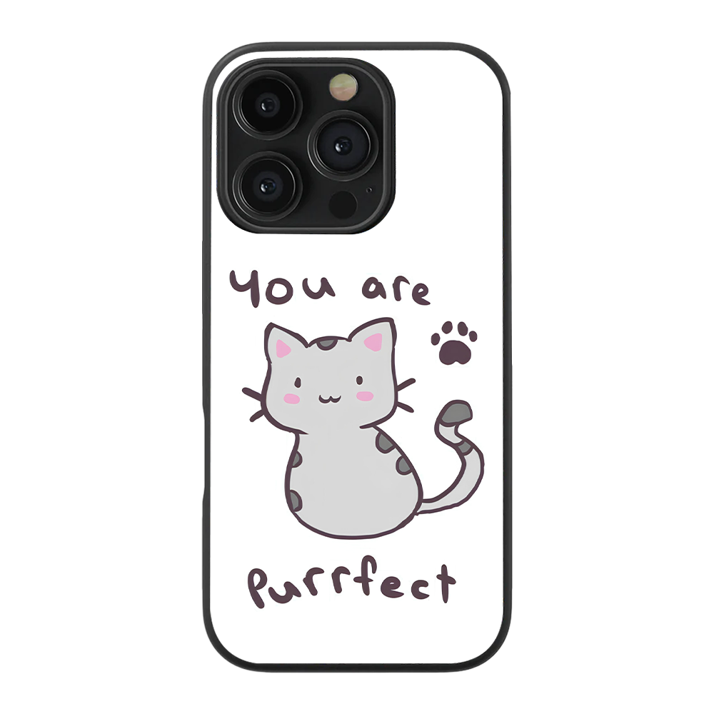 You are Purrfect Glass Phone Case