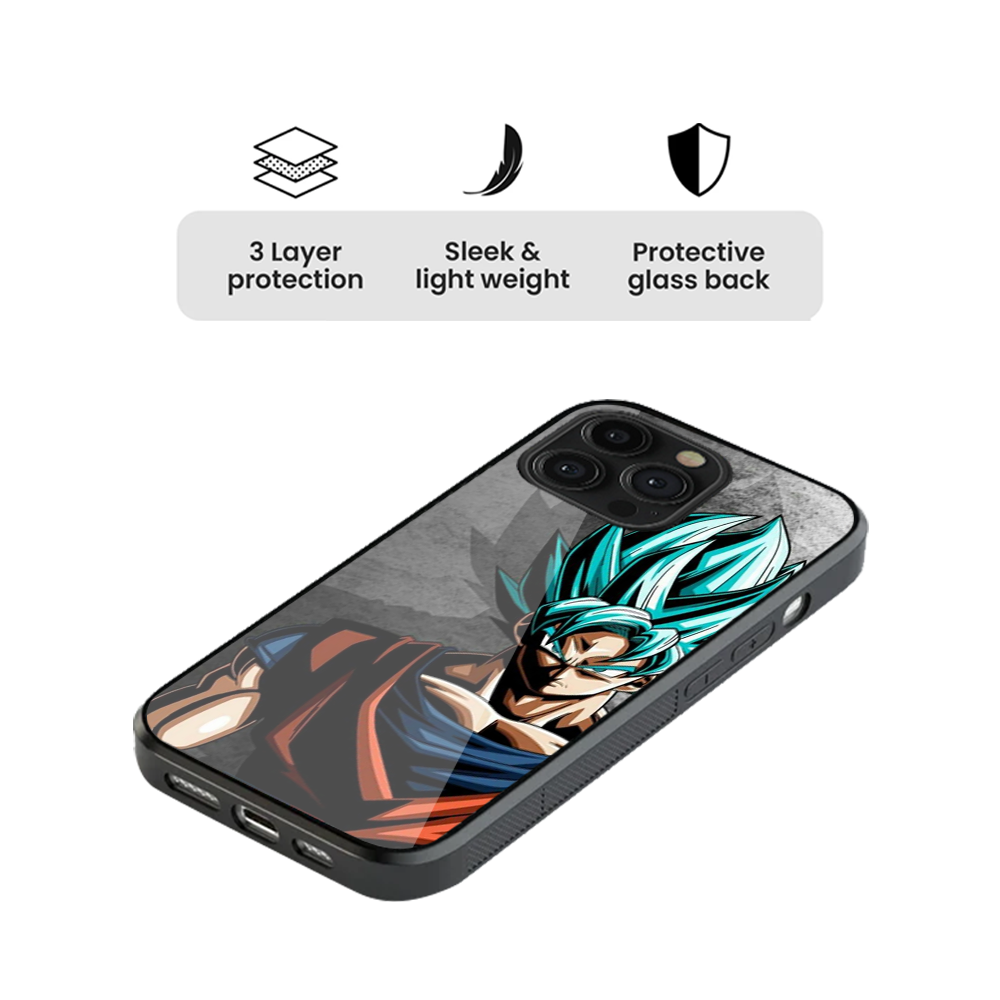 GOKU Battle Mode One Piece Glass Phone Case