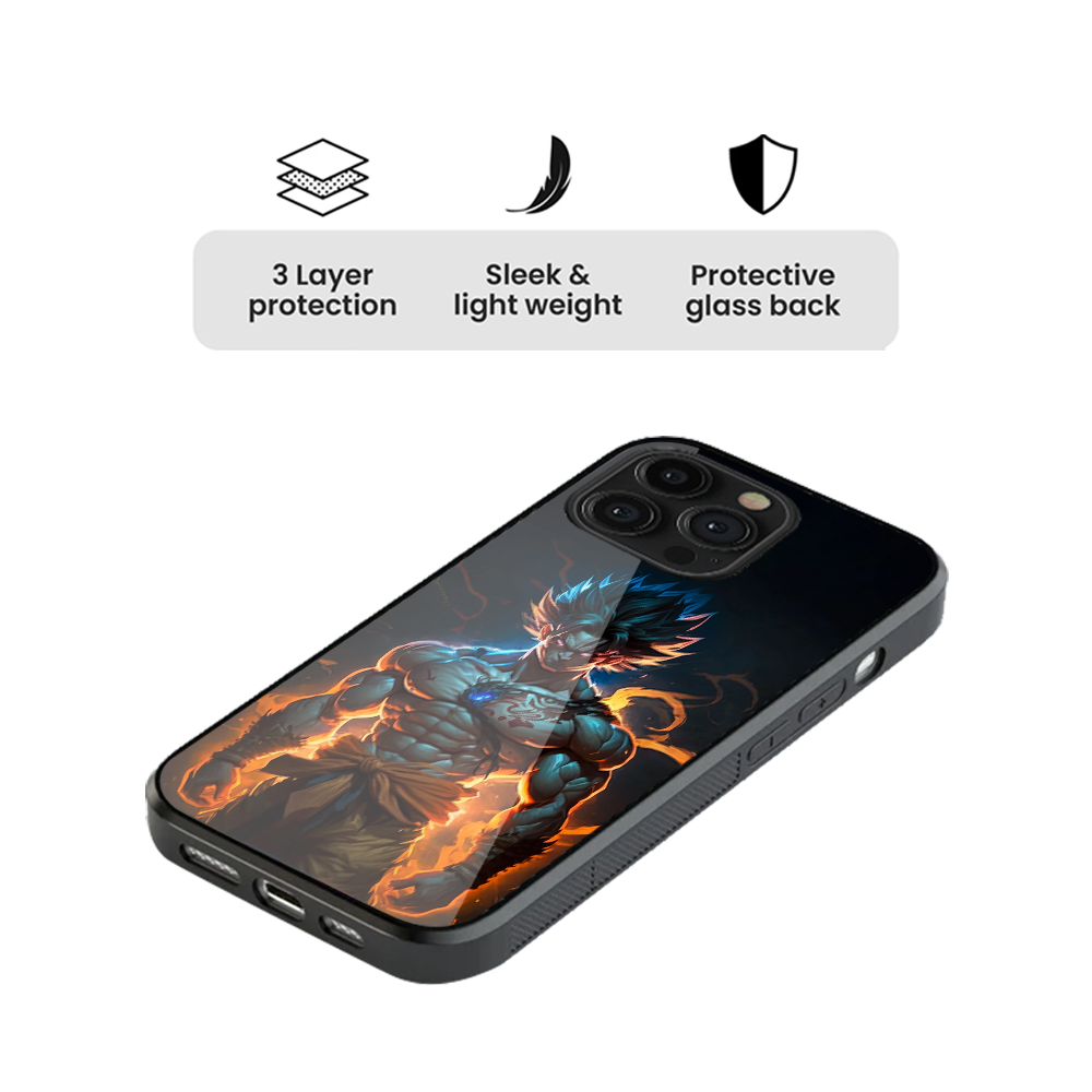 Goku Ultra Instinct One Piece Glass Phone Case