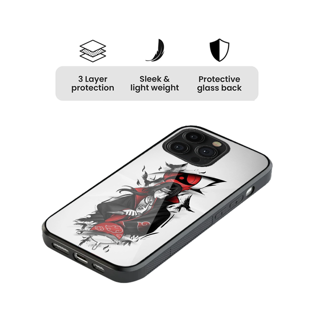 Itachi 3.0 One Piece Glass Phone Case